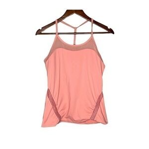 Fabletics coral pink racerback built in shelf bra tank athletic workout medium